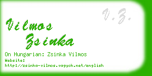 vilmos zsinka business card